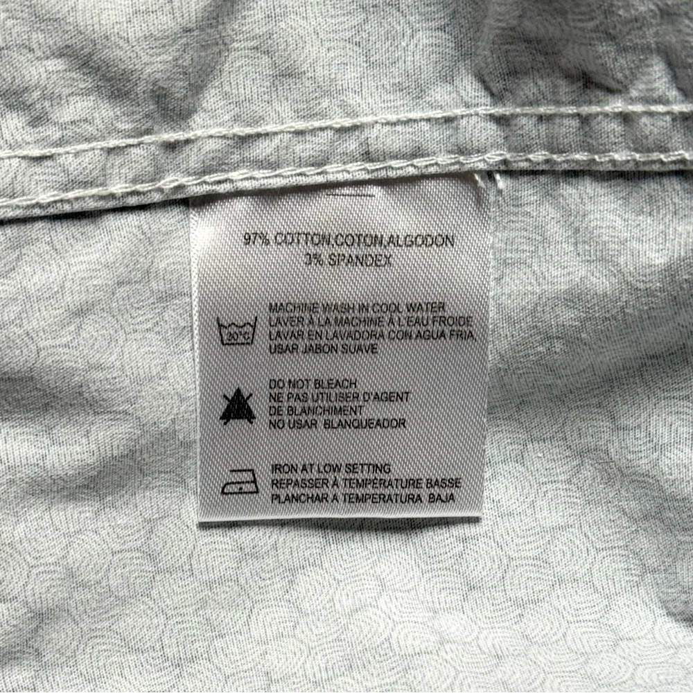 Report Collection Modern Fit Geo Print Button Front Shirt - Picture 7 of 8